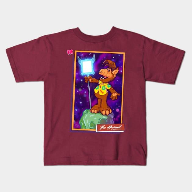 Saturday Morning Tarot IX The Hermit Kids T-Shirt by K-Bo.